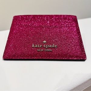 Kate Spade Glitter Pink Card Holder